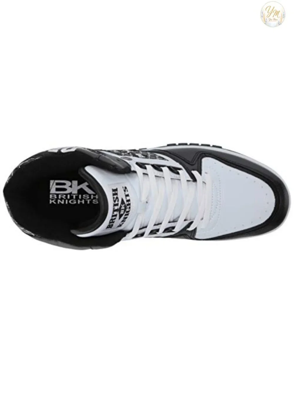 Men's Retro High-Top Basketball Sneakers Faux Leather Lace-Up